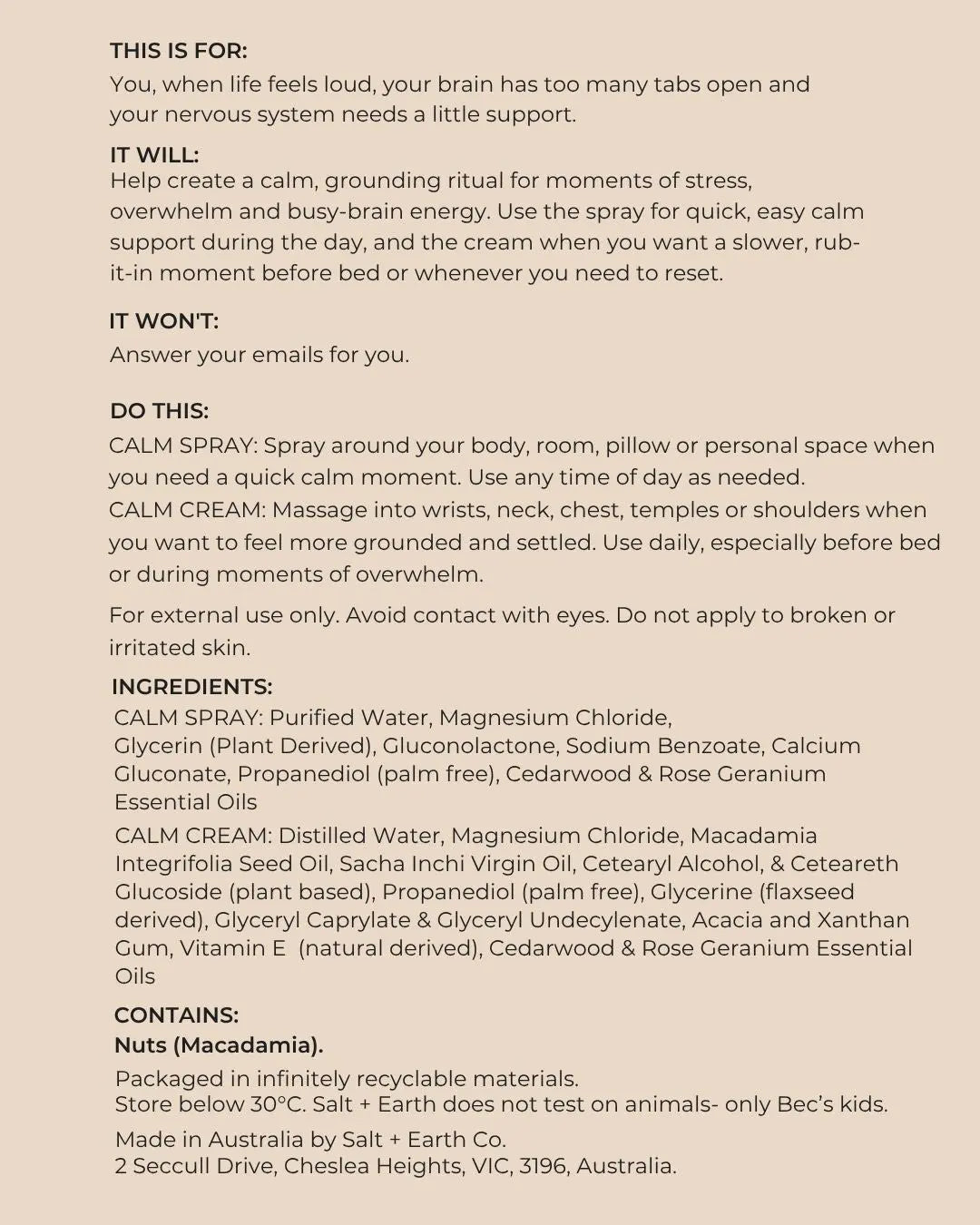 Calm Your Farm Duo Salt + Earth Co.