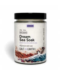 Salt + Earth Co. Dream Sea soak with white background