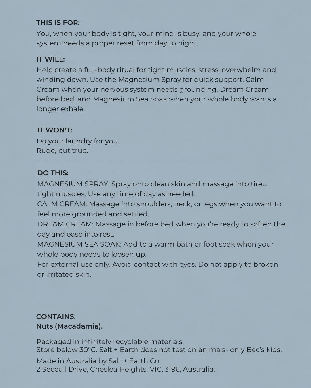 The Full Reset Kit Salt + Earth Co.